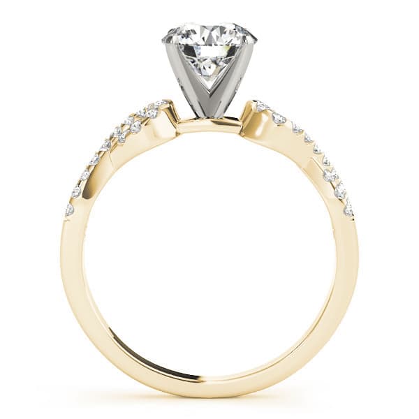 Infinity Multi-Row Engagement Ring, style 84258, Side view in yellow gold