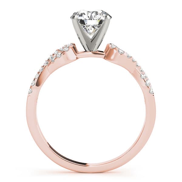 Infinity Multi-Row Engagement Ring, style 84258, Side view in rose gold