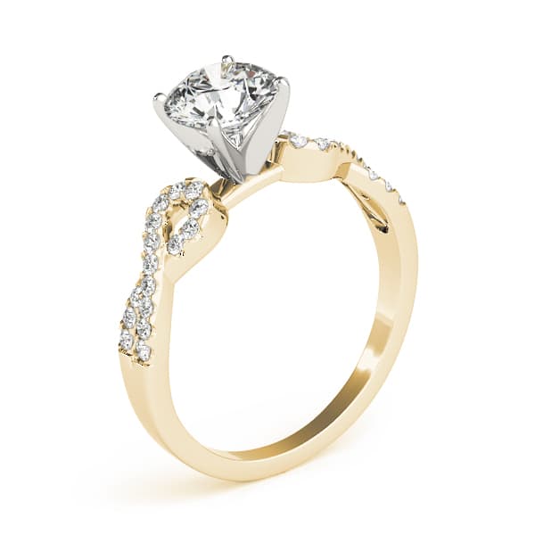 Infinity Multi-Row Engagement Ring, style 84258, Top view in yellow gold