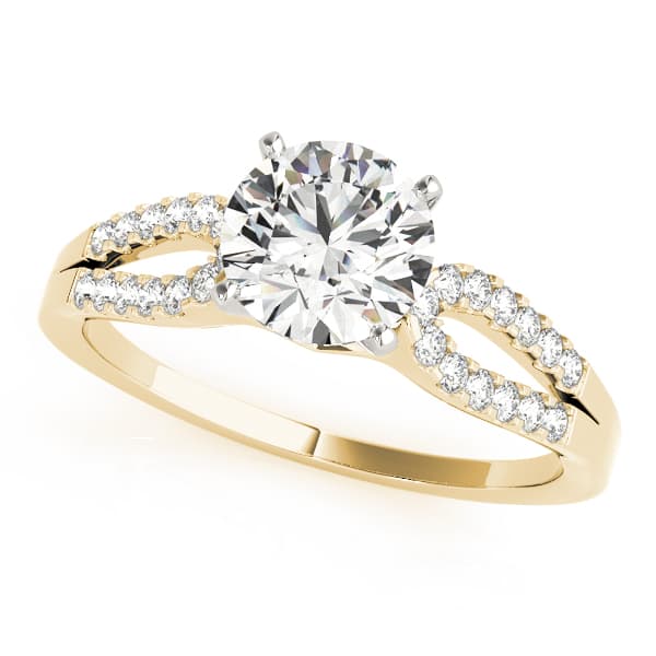 Multi-Row Engagement Ring, style 84260, Front view in yellow gold