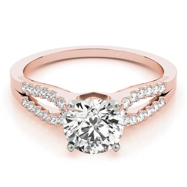Multi-Row Engagement Ring, style 84260, On hand view in rose gold
