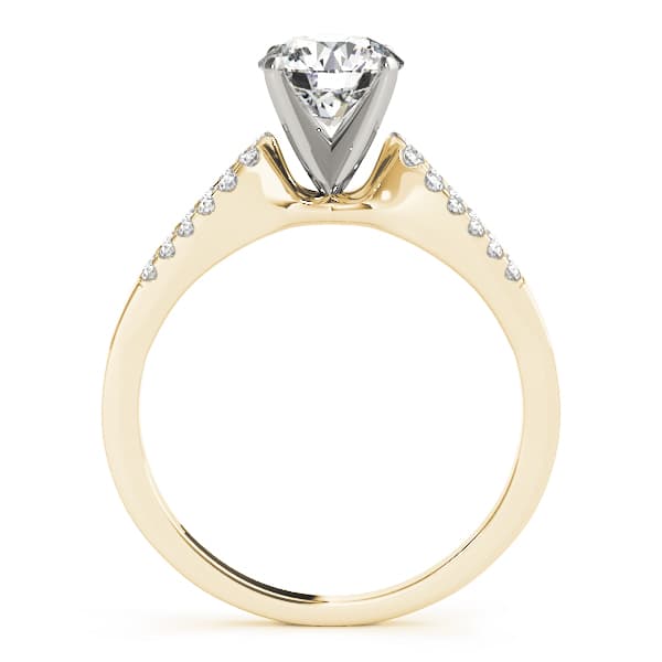 Multi-Row Engagement Ring, style 84260, Side view in yellow gold