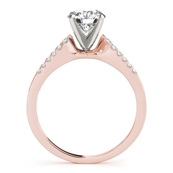 Multi-Row Engagement Ring, style 84260, Side view in rose gold