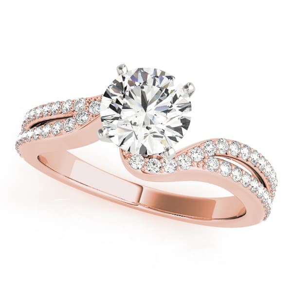 Multi-Row Engagement Ring, style 84262, Front view in rose gold