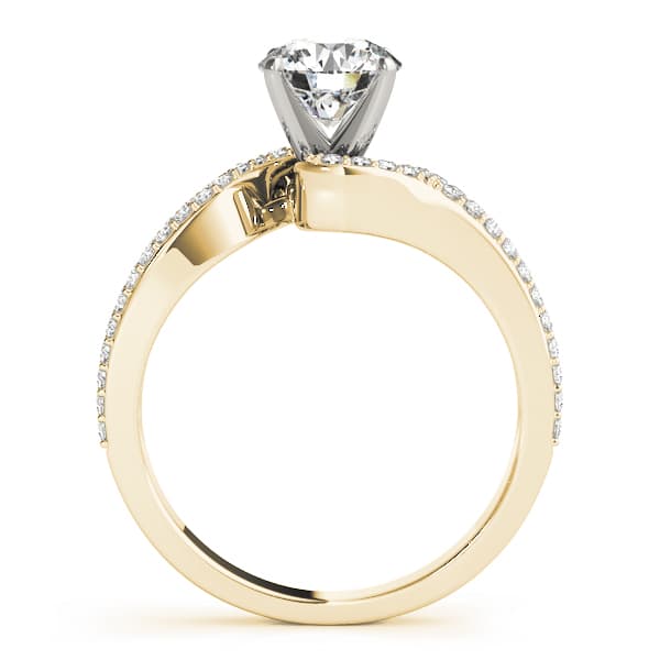 Multi-Row Engagement Ring, style 84262, Side view in yellow gold