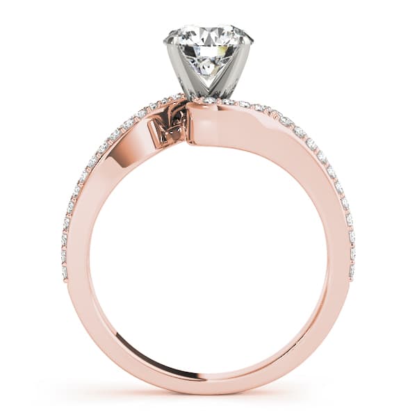 Multi-Row Engagement Ring, style 84262, Side view in rose gold