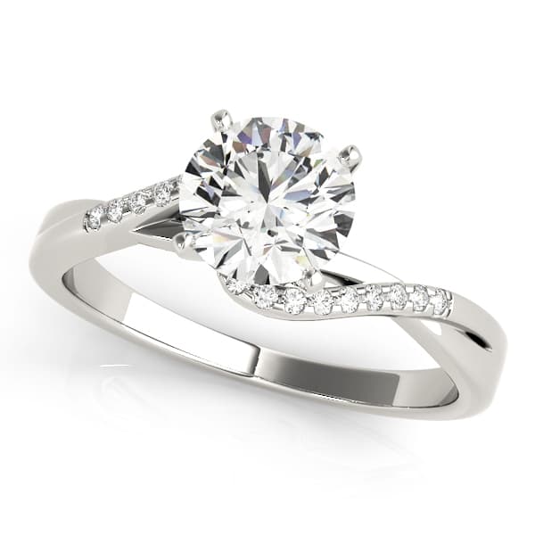 Bypass Engagement Ring — style 84263 in 10k White Gold