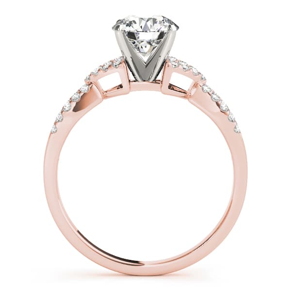 Split Shank Engagement Ring, style 84267, Side view in rose gold