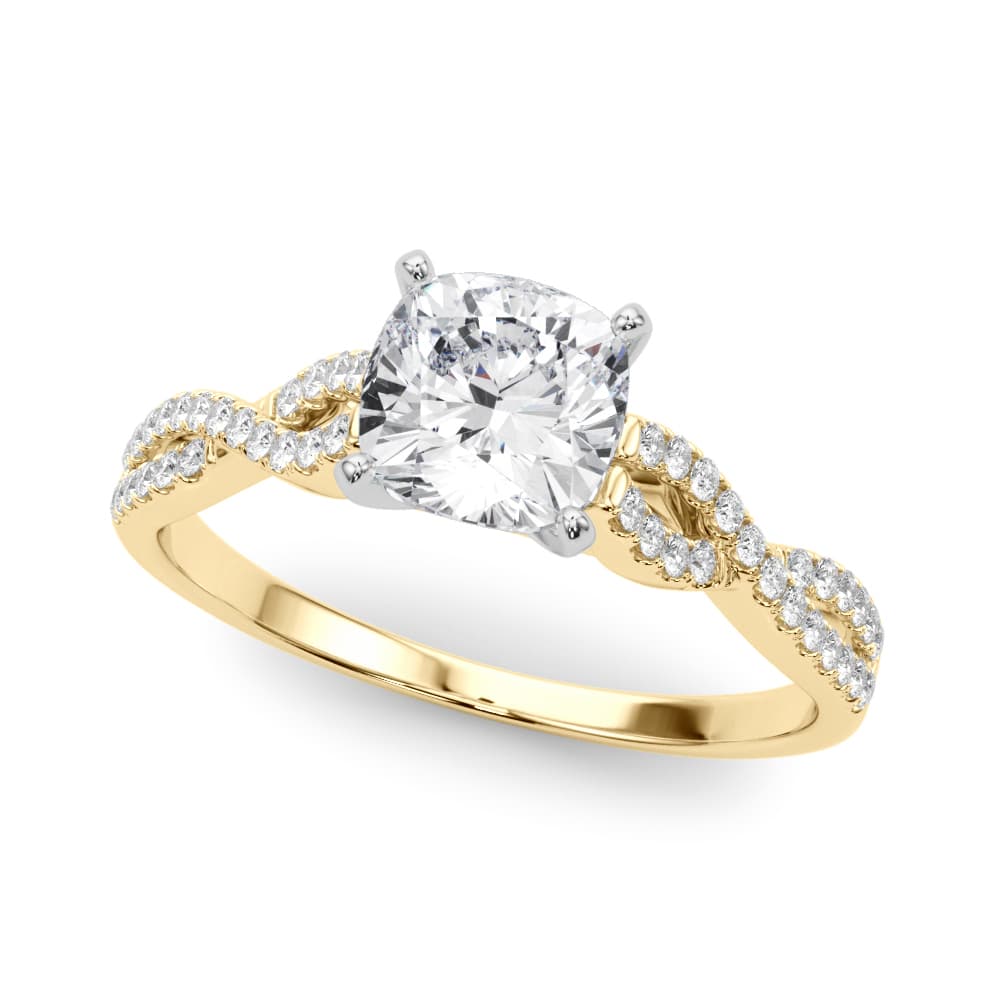 Infinity Engagement Ring in Yellow gold