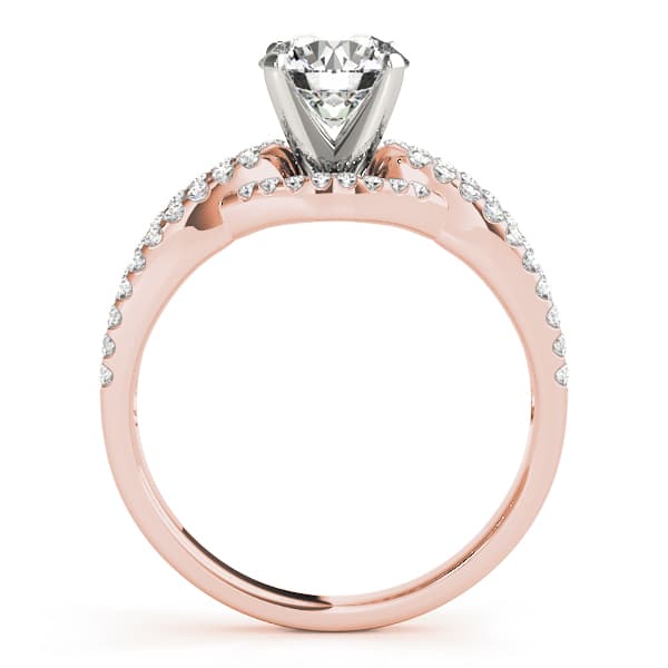 Multi-Row Engagement Ring, style 84278, Side view in rose gold