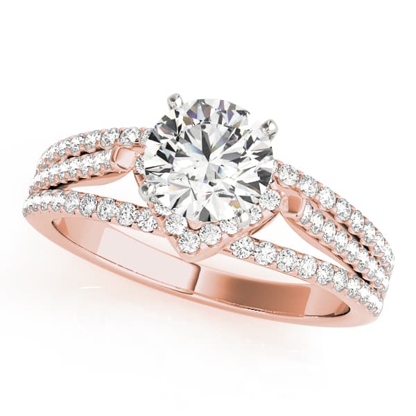 Multi-Row Engagement Ring, style 84279, Front view in rose gold