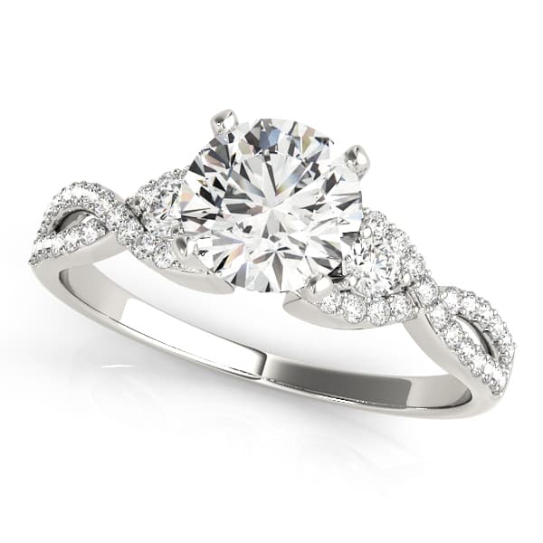 Bypass Multirow Twisted Engagement Ring — style 84280 in 10k White Gold