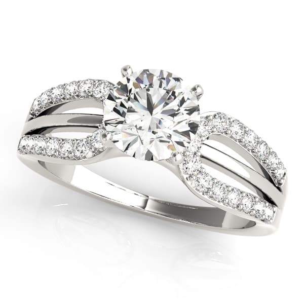 Multirow Split Shank Engagement Ring — style 84283 in 10k White Gold
