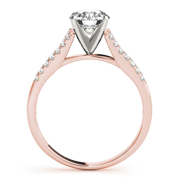 Split Shank Engagement Ring, style 84286, Side view in rose gold