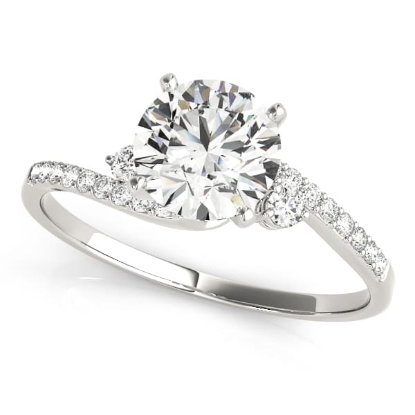 Bypass Single Row Engagement Ring — style 84287 in 10k White Gold