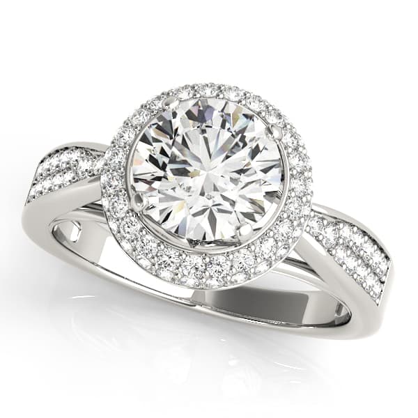 ENGAGEMENT RINGS HALO ROUND — style 84290 in 10k White Gold