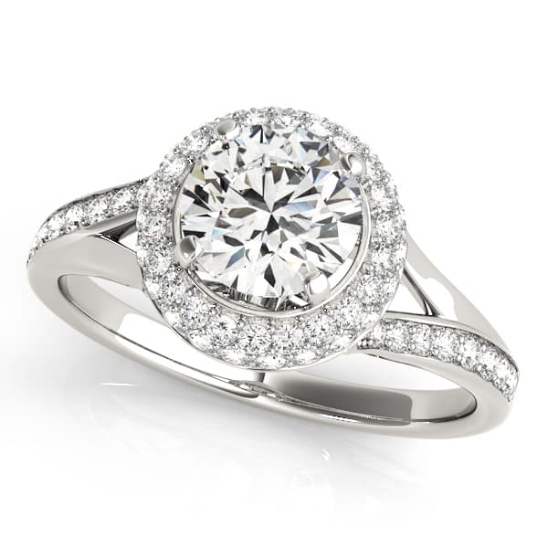 ENGAGEMENT RINGS HALO ROUND — style 84292 in 10k White Gold