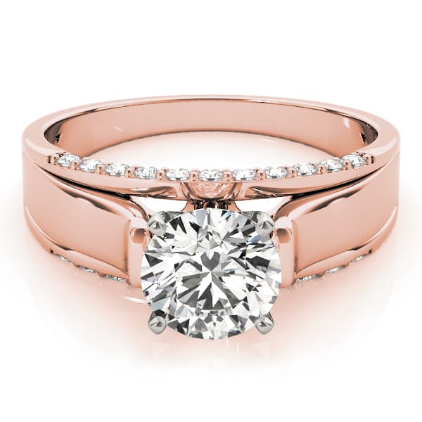 Engagement Ring, style 84299, On hand view in rose gold