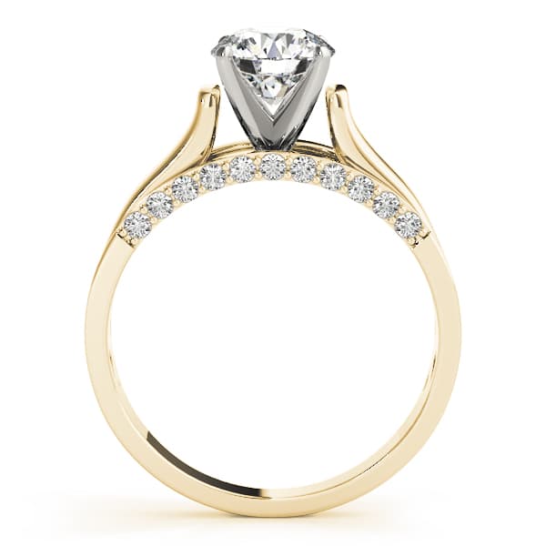 Engagement Ring, style 84299, Side view in yellow gold