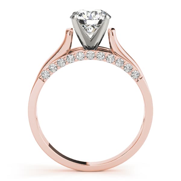 Engagement Ring, style 84299, Side view in rose gold