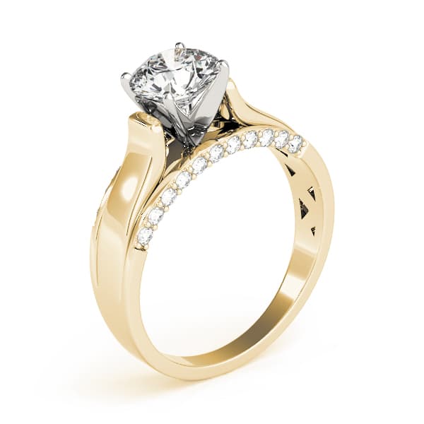 Engagement Ring, style 84299, Top view in yellow gold