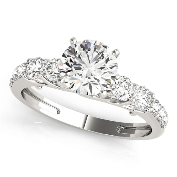 Single Row Prong Engagement Ring — style 84304 in 10k White Gold