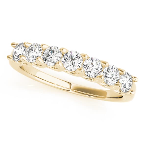 U-Prong Wedding Bands (0.7 ct. tw.), Front view in yellow gold