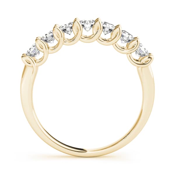 U-Prong Wedding Bands (0.7 ct. tw.), Side view in yellow gold