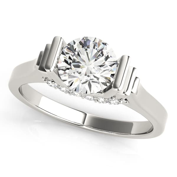 ENGAGEMENT RINGS SOLITAIRES ROUND — style 84311 in 10k White Gold