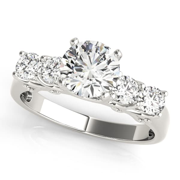 ENGAGEMENT RINGS SINGLE ROW PRONG — style 84316 in 10k White Gold