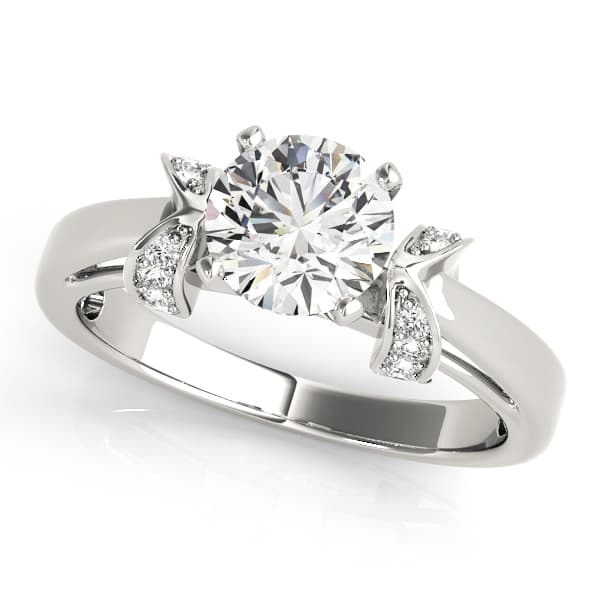 ENGAGEMENT RINGS SOLITAIRES ROUND — style 84317 in 10k White Gold