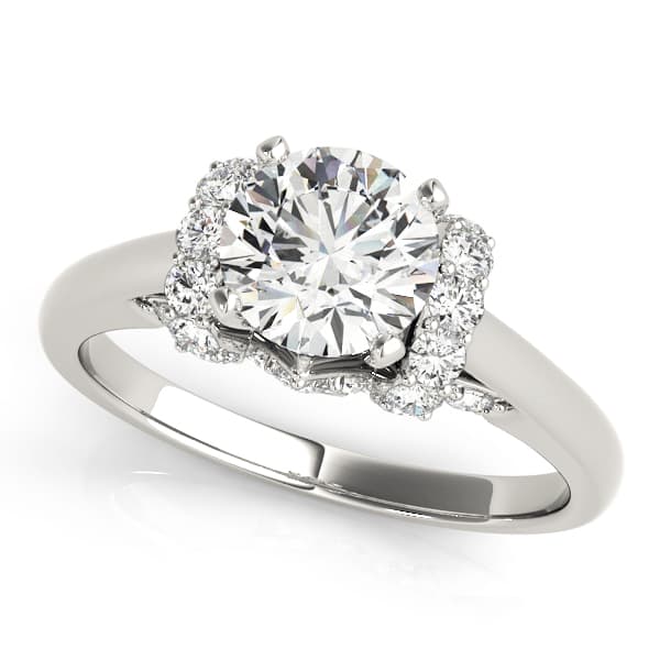 Solitaire Plus Round Engagement Ring — style 84319 in 10k White Gold