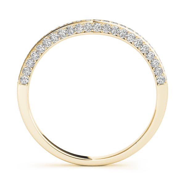 No Millgrain (1/3 ct. tw.), Side view in yellow gold