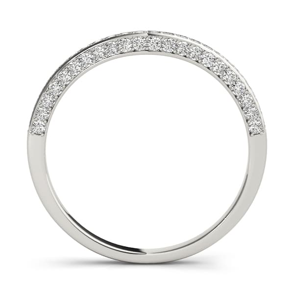 No Millgrain (1/3 ct. tw.), Side view in white gold or platinum