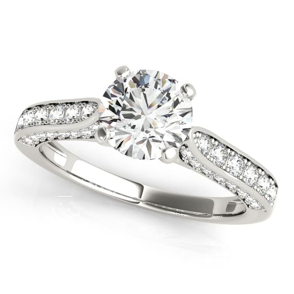 Single Row Prong Engagement Ring — style 84328 in 10k White Gold