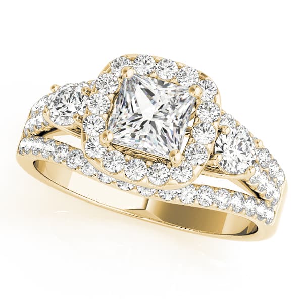Engagement Ring, style 84332, Front view in yellow gold