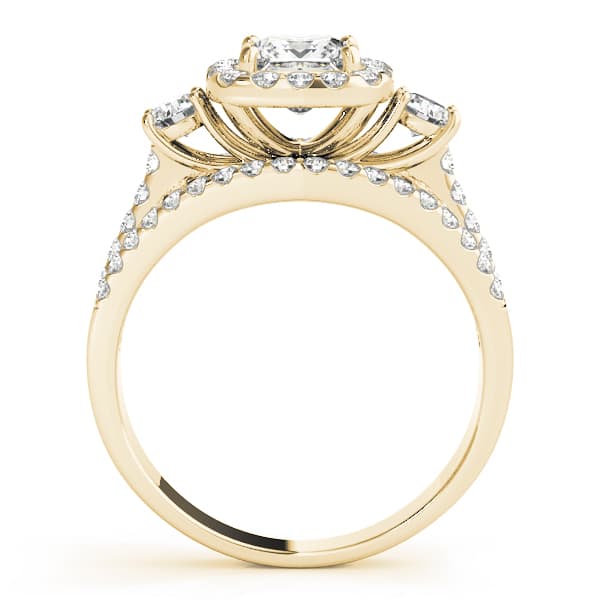 Engagement Ring, style 84332, Side view in yellow gold