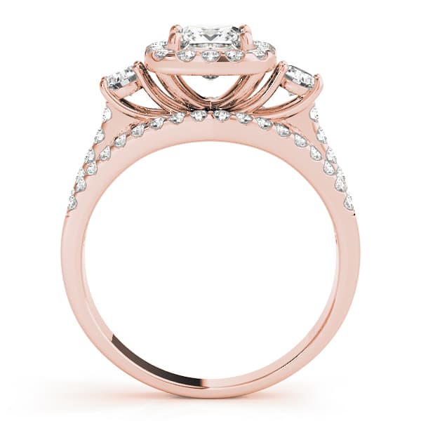 Engagement Ring, style 84332, Side view in rose gold