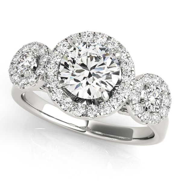 ENGAGEMENT RINGS HALO ROUND — style 84336 in 10k White Gold