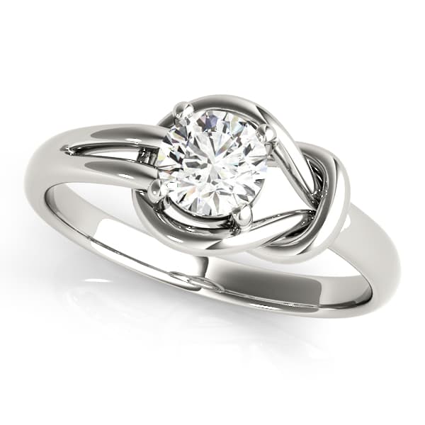 Single Loop Love Knot Engagement Ring — 1/4 CT — View 1