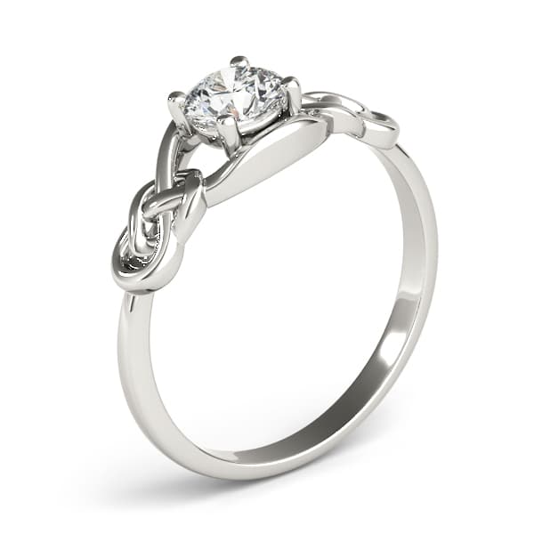 Diamond Fashion Love Knot (1/2 ct. tw.), Angle view in white gold or platinum
