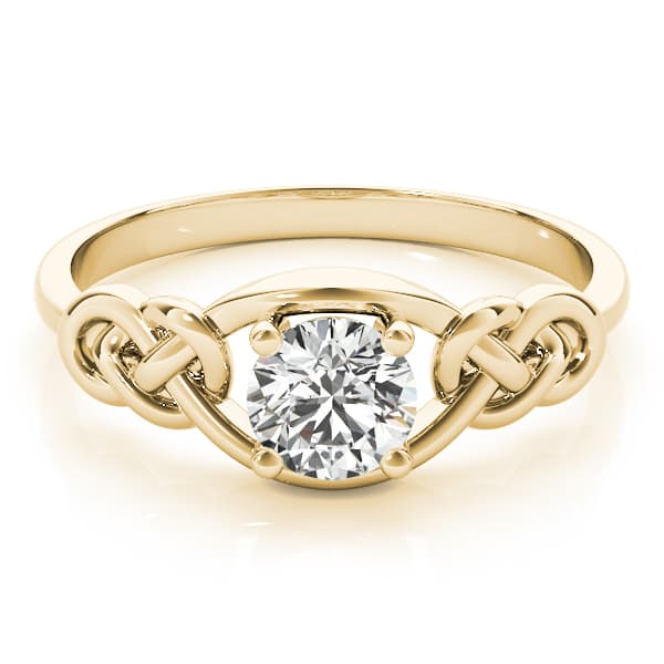 Diamond Fashion Love Knot (1/3 ct. tw.), On hand view in yellow gold