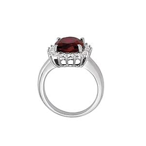 Oval Gemstone Ring (0.72 ct. tw.), Side view in white gold or platinum