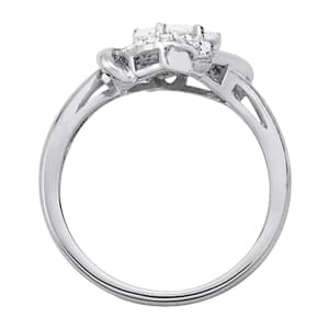 Diamond Fashion Cluster (1/2 ct. tw.), Side view in white gold or platinum