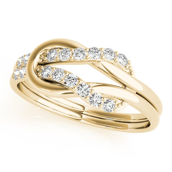 Diamond Love Knot Ring (1/4 ct. tw.), Front view in yellow gold
