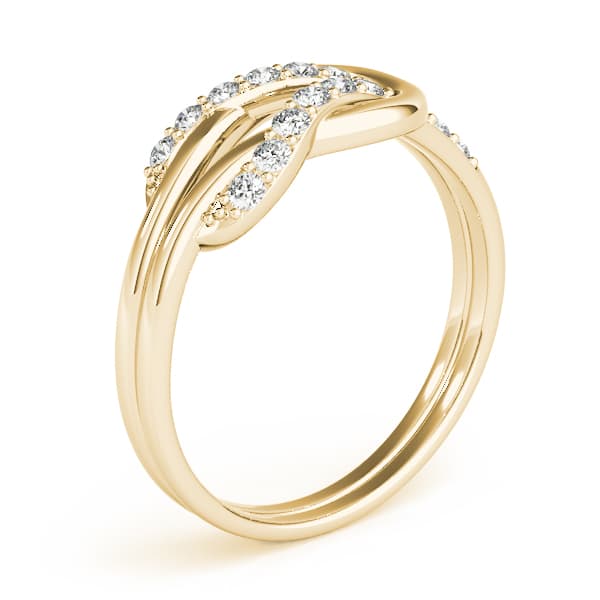 Diamond Love Knot Ring (1/4 ct. tw.), Angle view in yellow gold