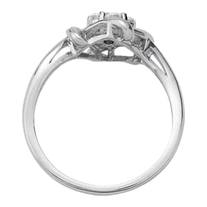 Love Knot Fashion Ring (0.21 ct. tw.), Side view in white gold or platinum