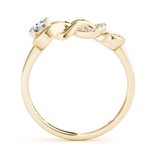 Love Knot Fashion Ring (0.05 ct. tw.), Side view in yellow gold