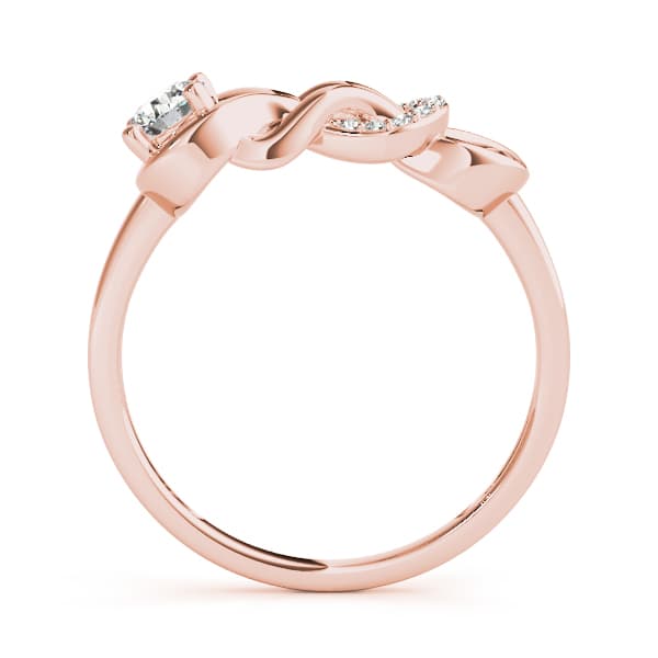 Love Knot Fashion Ring (0.05 ct. tw.), Side view in rose gold