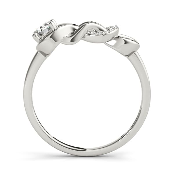 Love Knot Fashion Ring (0.05 ct. tw.), Side view in white gold or platinum